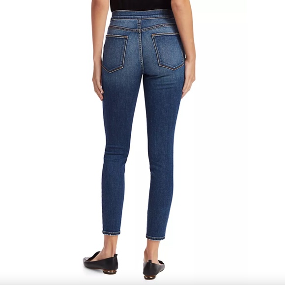 Frame Denim Le High Skinny Button Trim Jeans in Lupin Wash, Size 26 - Picture 10 of 11